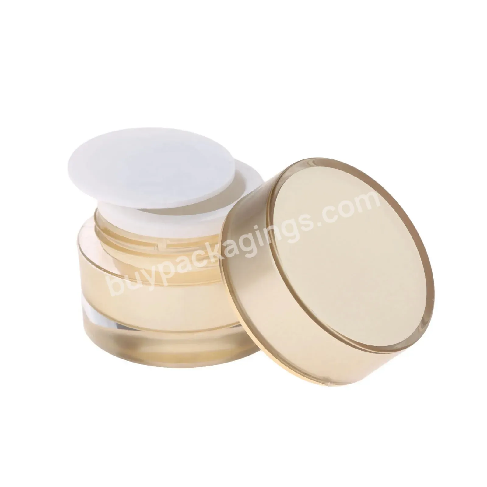 Custom High-grade Cosmetics Packaging 30g 15g 50g Gold White Acrylic Cream Jar - Buy Jar Cosmetic Acrylic,Cosmetic Glitter Jar,20oz Acrylic Double Wall Mason Jar.