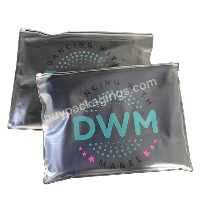 Custom High Quality Printing Slide Plastic Poly Pvc Bag Frosted Ziplock Shipping Frosted Matte Clear Clothing Zipper Bags - Buy Clear Clothing Zipper Bags,Wholesale Custom Packaging Printed Logo Self Sealing Shirt Clothes Zip Lock Clear Ziplock Plast