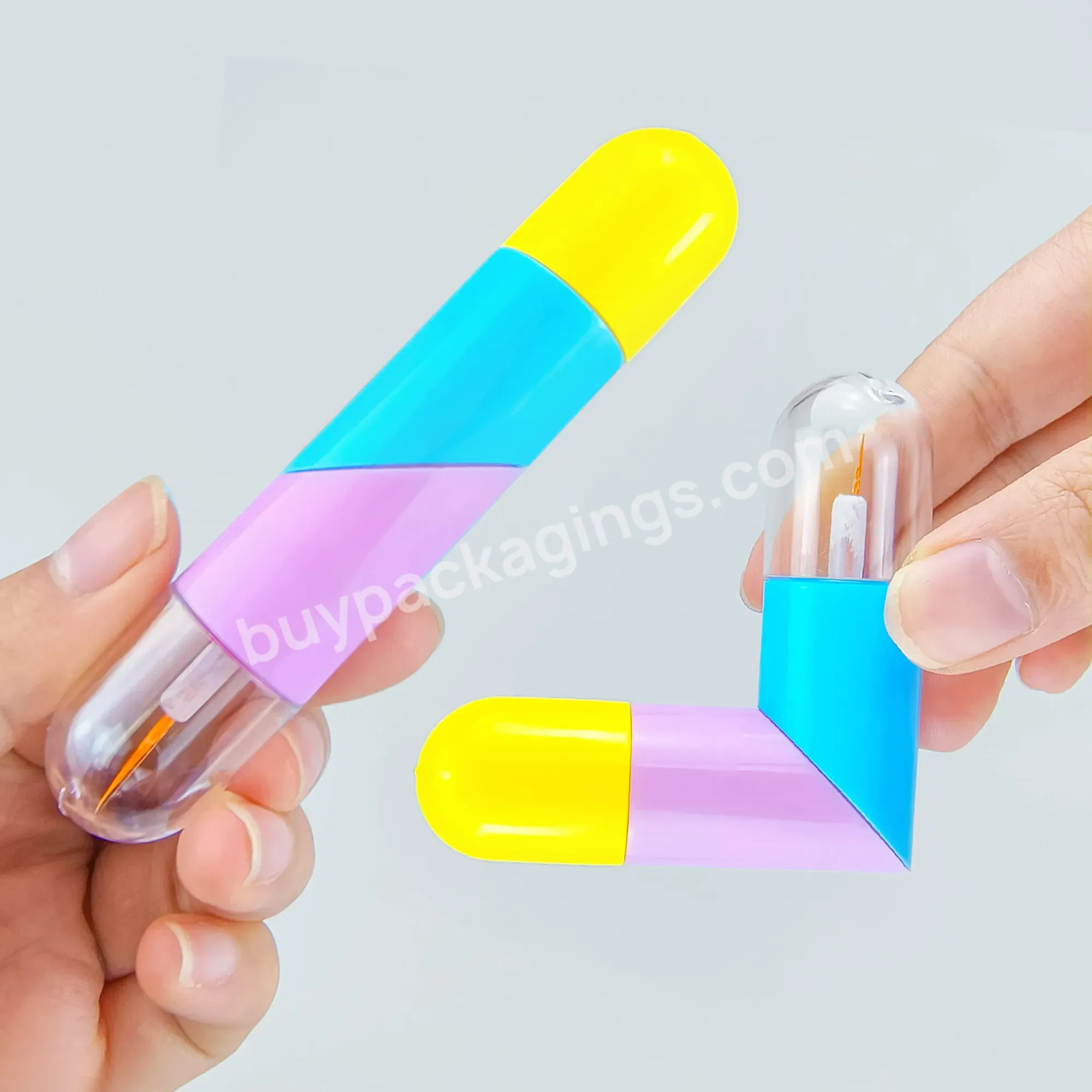 Custom High Quality Unique Lipgloss Tube Eyeliner Empty Cosmetic Container Packaging Double Side Special Shape Travel Size - Buy Liquid Plastic 5.5ml*2 Lipgloss Tube Cosmetic Packaging,Eco Friendly Empty Soft Plastic Cute Travel Size,Custom High Qual
