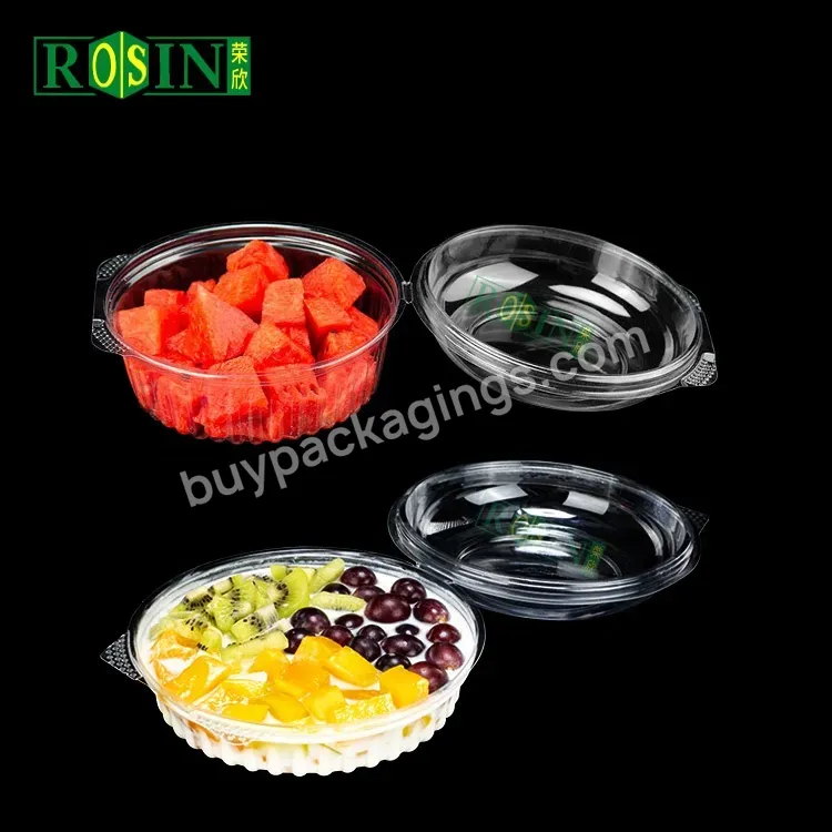 Custom Hinged Disposable Clear Plastic Fruit Salad Packaging Box Container - Buy Clear Plastic Box For Fruits,Fruit Packing Containers,Mini Plastic Fruit Disposable Container.