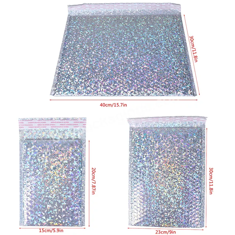Custom Holographic Bubble Mailers Poly Holographic Bubble Mailing Bag Wholesale Holographic Bubble Shipping Mailer Envelopes - Buy Bubble Mailers Wholesale Holographic Bubble Mailers Holographic Bubble Mailing Bag Holographic Bubble Shipping Mailer,H