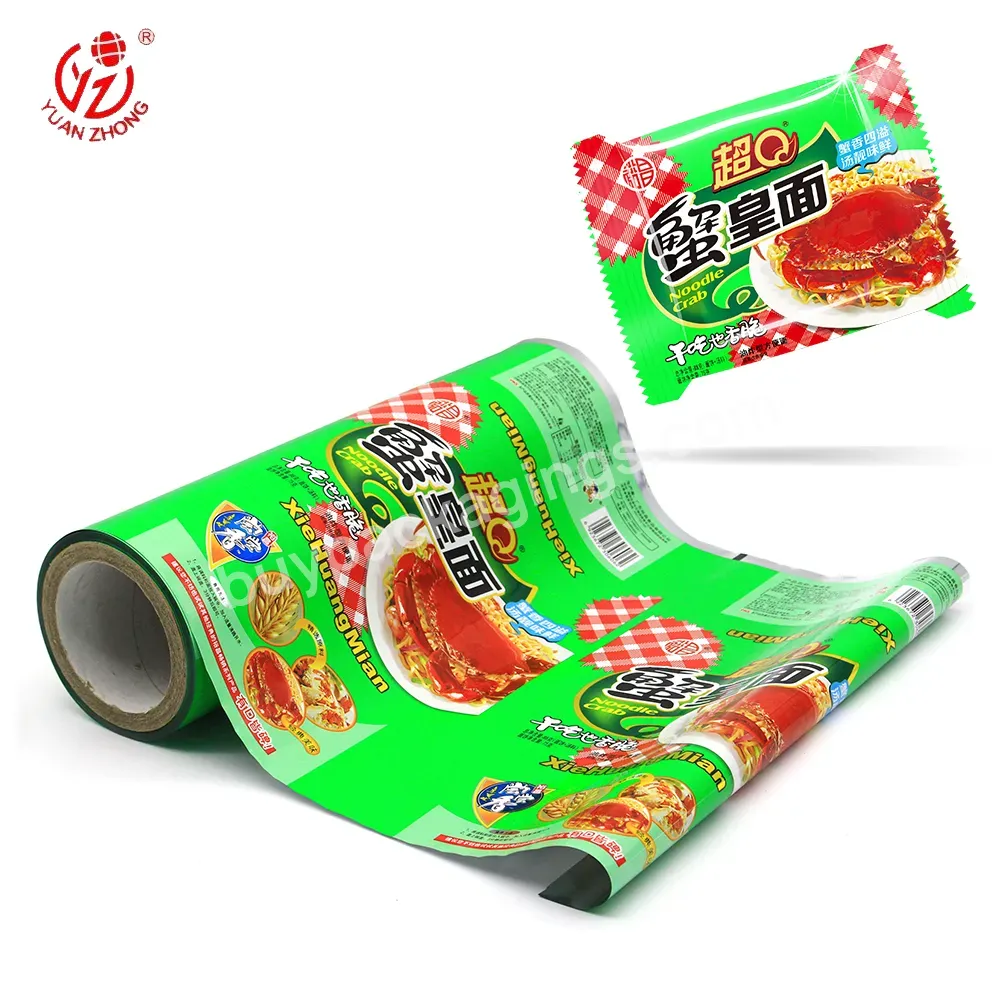 Custom Instant Noodle Food Packaging Roll Film,Food Safety Plastic Laminating Food Packaging Bags Mylar Film Roll - Buy Mylar Film Roll,Roll Film,Food Bags.