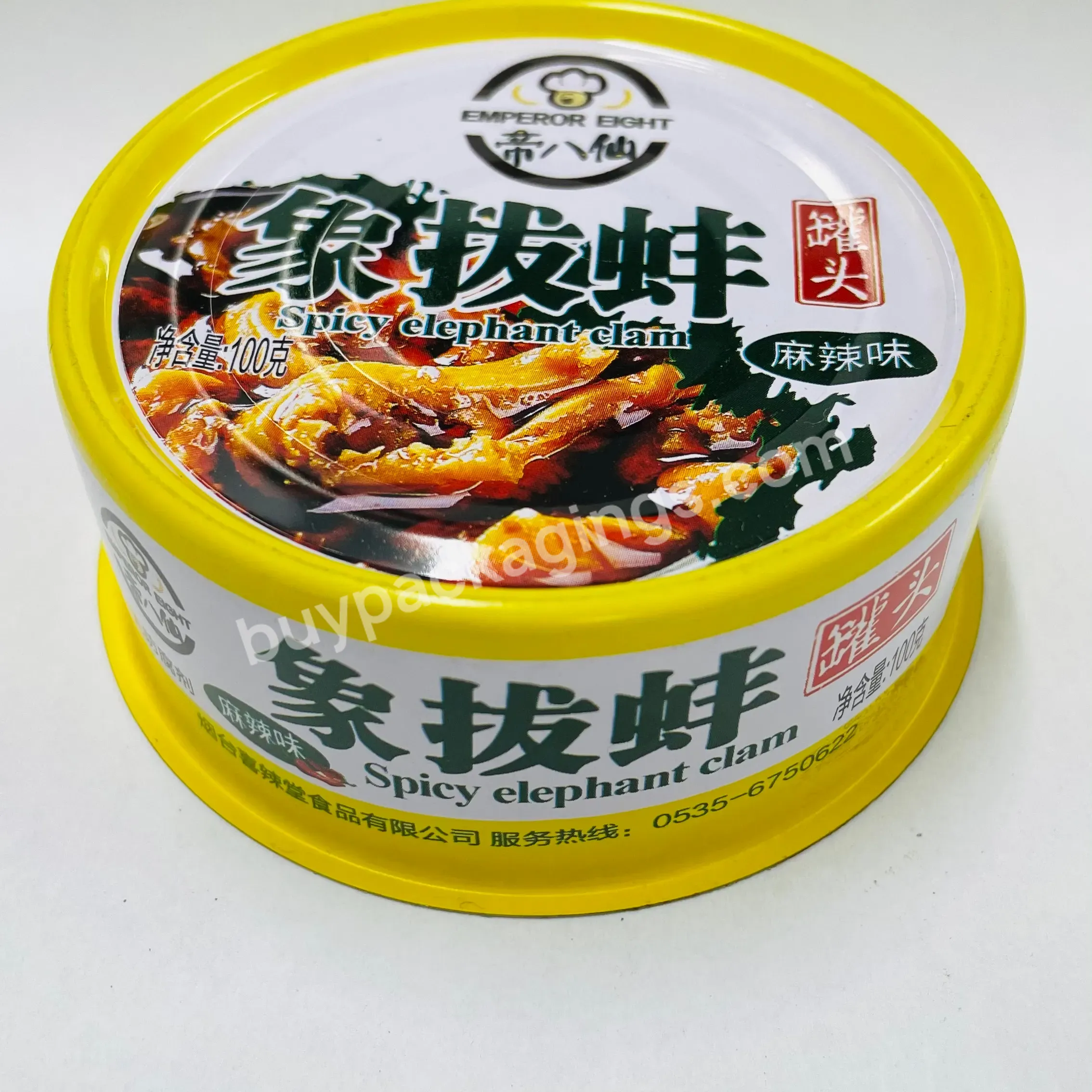 Custom Jar Metal Round Spicy Seafood Geoduck Manufacture Packaging Tin Cans For Food Canning - Buy Packaging Tin Can Manufacturer,Packaging Cans,Tin Cans For Food Canning.