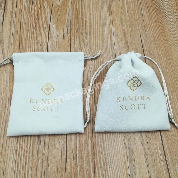Custom Jewelry Gift Packaging Suede Bag With Logo Print - Buy Jewelry Suede Bag,Jewelry Gift Bag,Suede Packaging Bag.