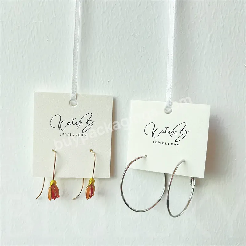 Custom Jewelry Tags Earring Necklace Packaging Card With Logo