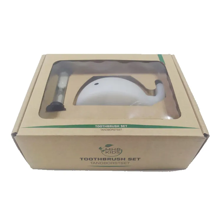 Custom kraft fruit tea take away restaurant paper paper mail box cardboard gift box clear lid with windows for coffee