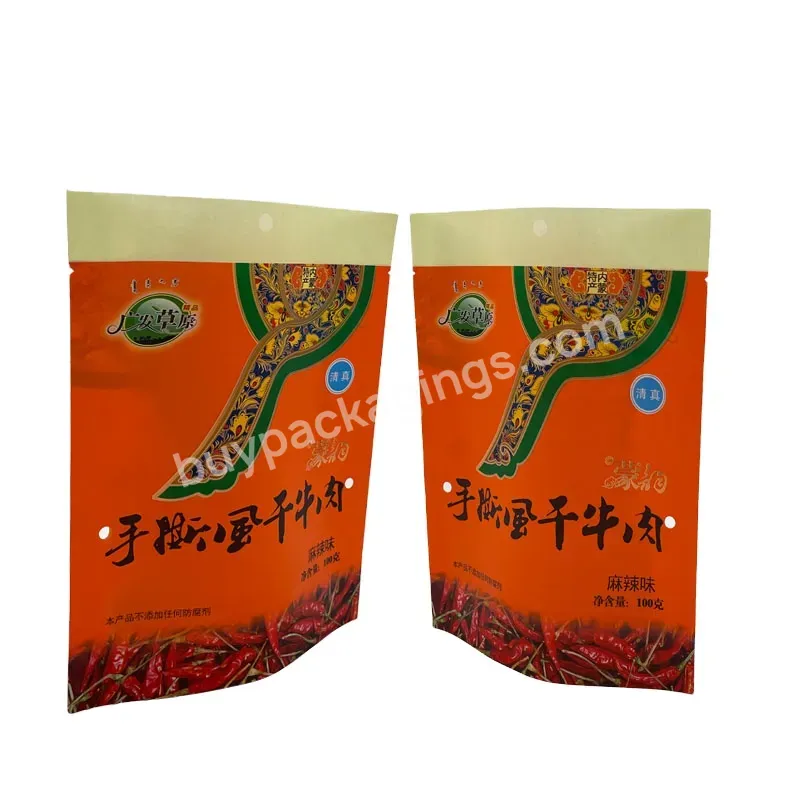 Custom Kraft Paper Bags Stand Up Zipper Tear Notch Round Hole Bag Usage For Corn Nuts Rice Snack Dried Food 5 Gallon Mylar Bags - Buy Kraft Paper Bags,Stand Up Film,Zipper Film Tear Notch.