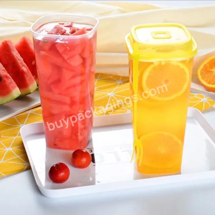 Custom Leakproof 520ml Pp Injection Juice Milktea Cups Disposable Square Plastic Cups With Lids - Buy Disposable Square Plastic Cups,Disposable Square Cups With Lid,Square Plastic Cups With Lid.