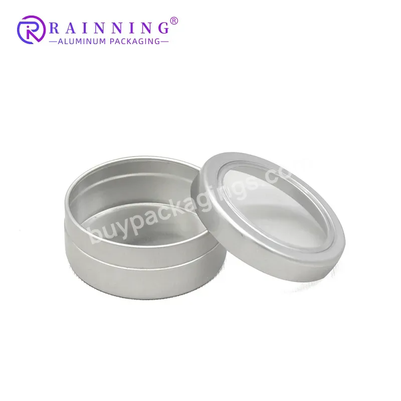 Custom Lip Balm Ointment Metal Round Aluminum Cosmetic Containers Aluminum Jars Tin Cans Cosmetic Cans With Screw Lid - Buy Round Aluminum Tin Cans Cosmetic Cans With Screw Lid,Metal Container,Aluminum Cosmetic Containers.