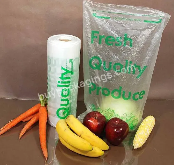 Custom Logo 100% Biodegradable Plastic Supermarket Shopping T-shirt Bags On Roll For Food And Fruit And Vegetable - Buy Plastic Rock Sugar Bag,Biodegradable Bag,Biodegradable Food Packaging Bags.