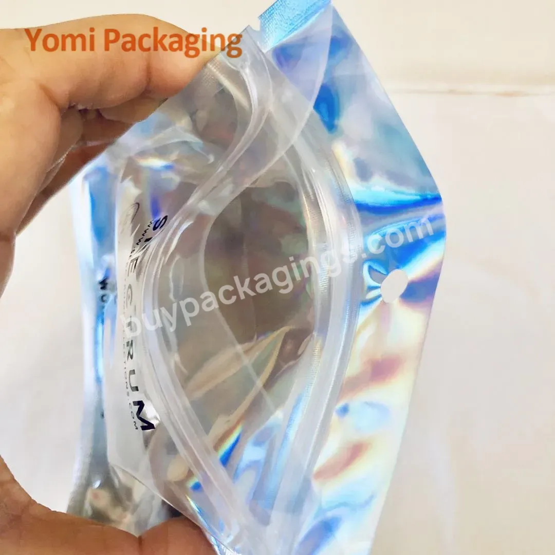 Custom Logo Aluminum Foil Ziplock Holographic Bag For Cosmetic Make Up Brush - Buy Custom Logo Holographic Bag For Cosmetic,Custom Logo Aluminum Foil Holographic Bag,Ziplock Holographic Bag For Make Up Brush.