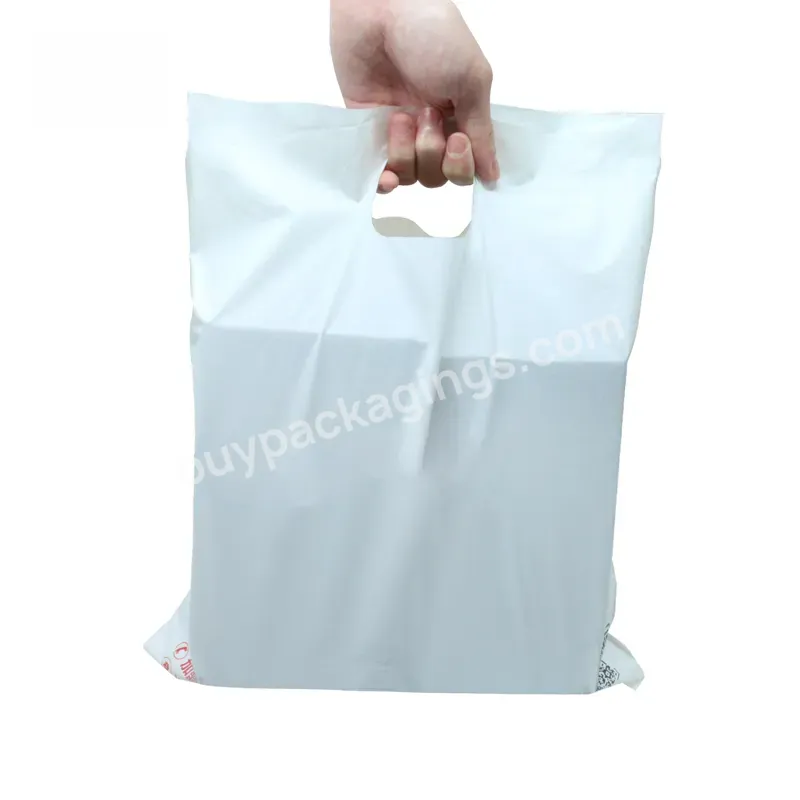 Custom Logo Biodegradable Corn Starch Compostable Plastic Packaging Bag With Handle Shipping Bags Die Cut Handle - Buy Mailer Bag With Handle,Plastic Shipping Bag,Bag With Handle.