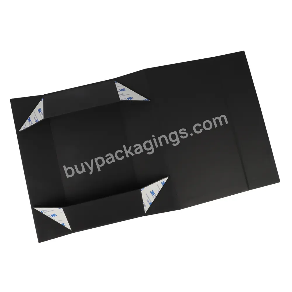 Custom Logo Black Flat Folding Magnetic Luxury Clothing Packing Gift Box For Clothing - Buy Black Magnetic Box,Gift Boxes For Clothes,Flat Folding Gift Box.