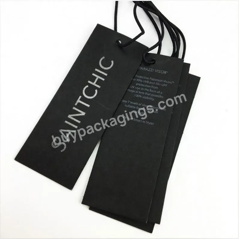 Custom Logo Black Garment Accessories Clothing Hang Tags For Clothes - Buy Custom Tags For Clothing,Custom Hang Tags For Clothes,Logo Tags For Clothing.