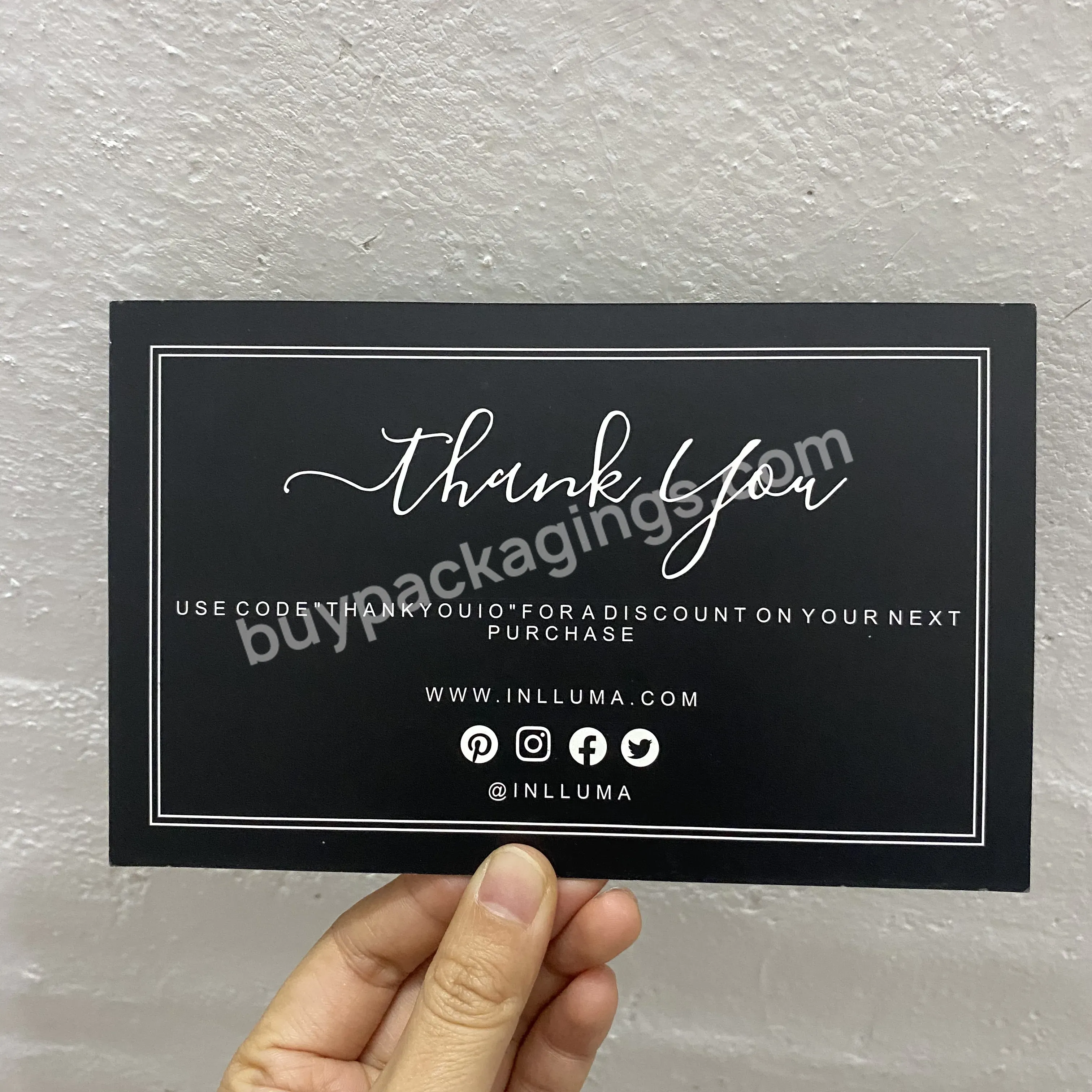 Custom Logo Business Bulk Thank You Card For Your Purchase