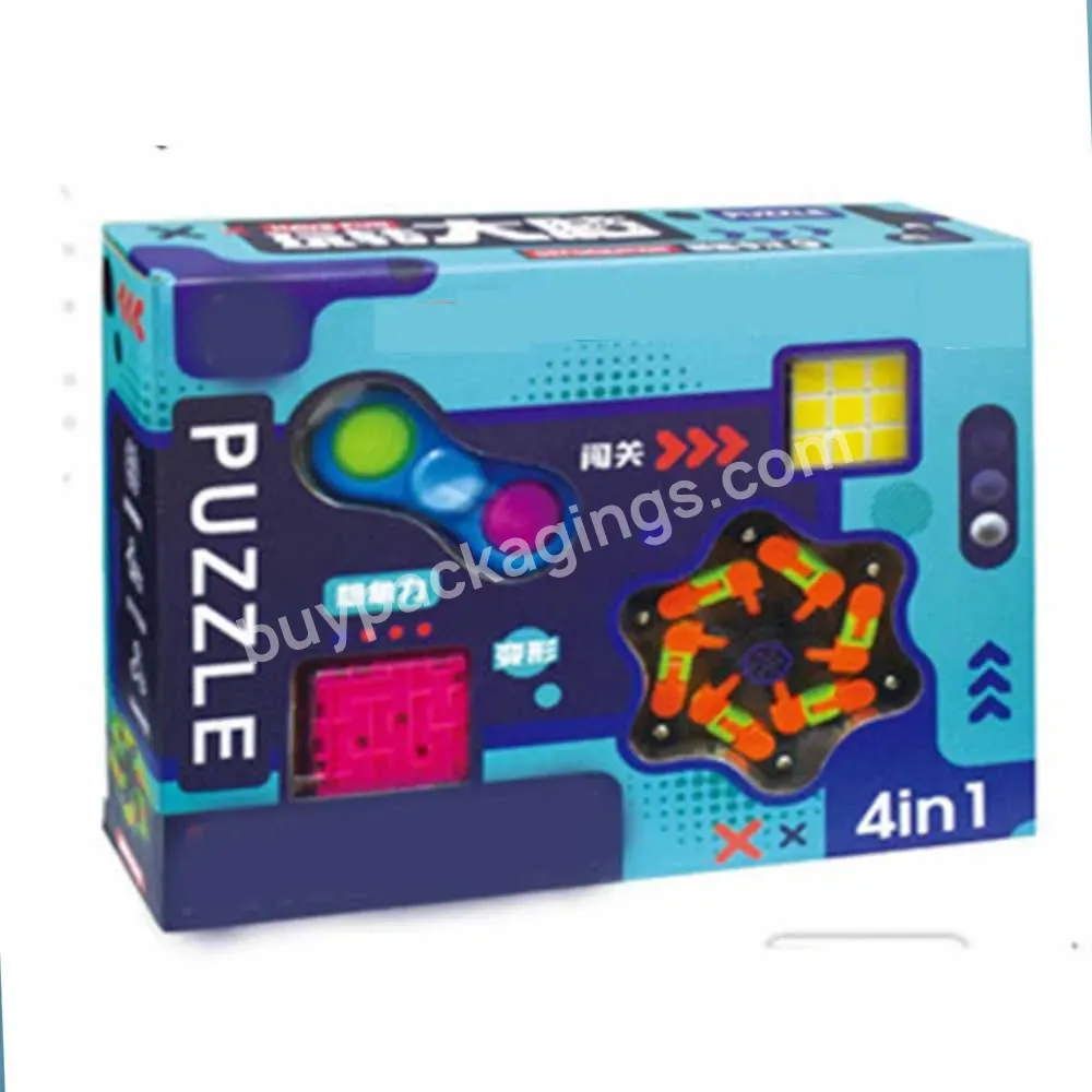 Custom Logo Children's Puzzle Thinking Training Maze Crossing Toys Play Decompression Toy Packaging Paper Box - Buy Crossing Toy Packaging Box,Packaging Box For Toys,Paper Toy Packaging Box.