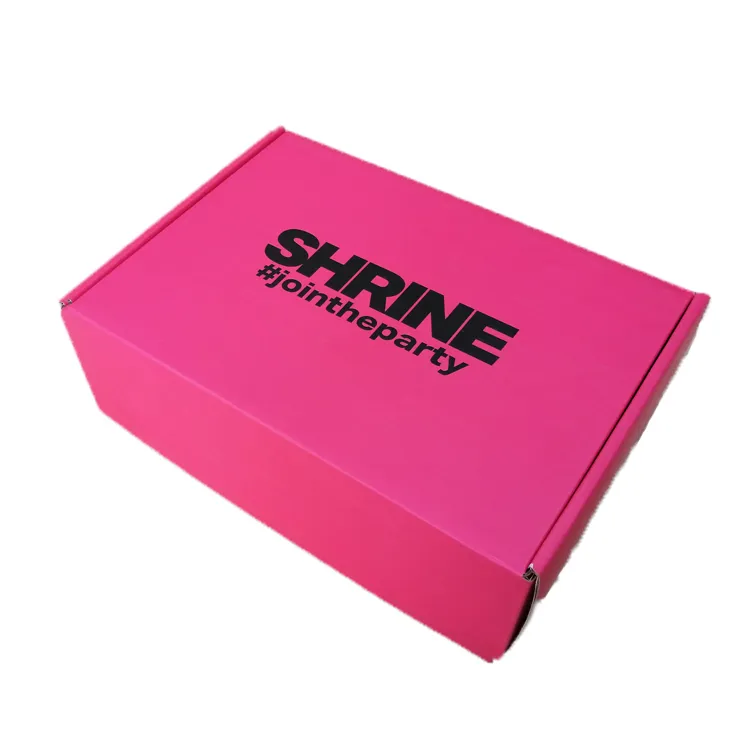 Custom Logo Corrugated Mailers Printing Kraft Pink Ready To Ship Shipping Packaging Gift Paper Boxes