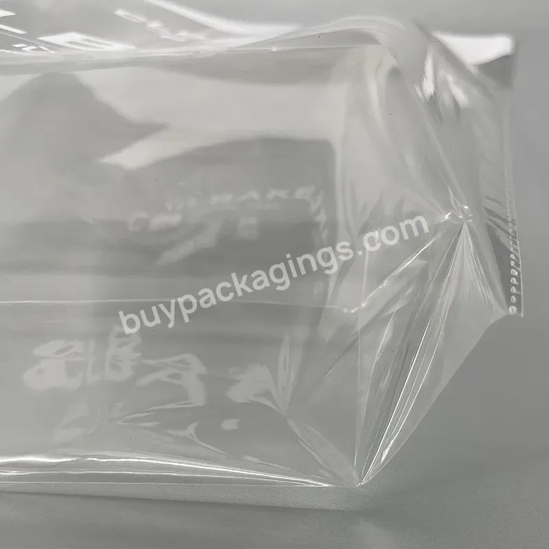 Custom Logo Digital Print Food Grade Plastic Clear Flat Bottom Bag For Bread - Buy Plastic Bags For Food,Opp Bags For Packing,Clear Plastic Bag.