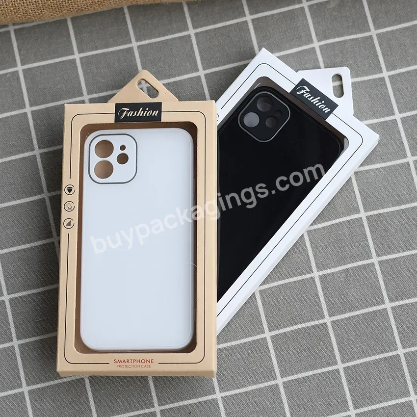 Custom Logo Eco-friendly Packaging White Cardboard Box For Mobile Phone Case Packaging Box - Buy Custom Advanced Mobile Phone Cover Box Phone Case Box Custom Black,Product Box Custom Spot Kraft Paper Environmental Protection Phone Case Packaging Box,