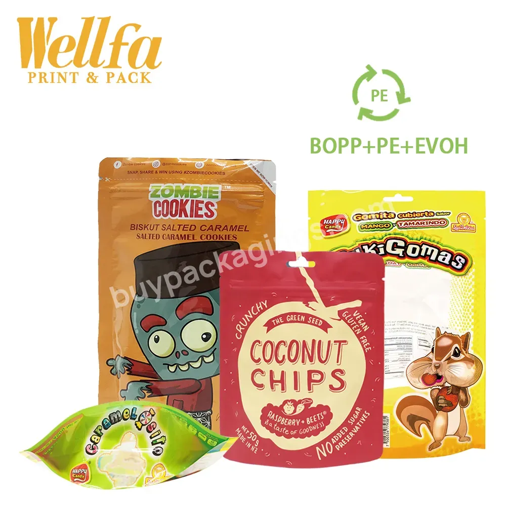 Custom Logo Eco Friendly Plastic Sanck Food Packaging Stand Up Zipper Recyclable Resealable Biodegradable Kraft Pla Paper Bags - Buy Kraft Paper Bag With Window,Biodegradable Recycled Customized Stand Up Pouches Dry Food Storage Edible Packaging Kraf