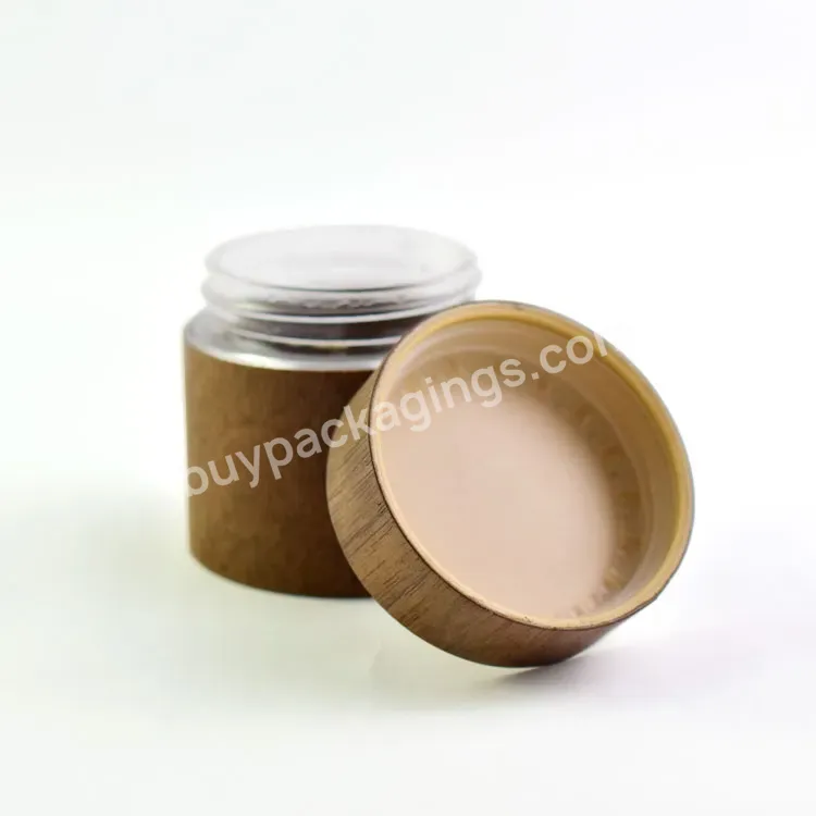 Custom Logo Engraving Printing Wooden Walnut Skin Child Resistant Glass Jar - Buy Empty Cosmetic Comtainer,4 Oz Glass Jars With Lid,Bamboo Lid Glass Bottle Cream Jars.