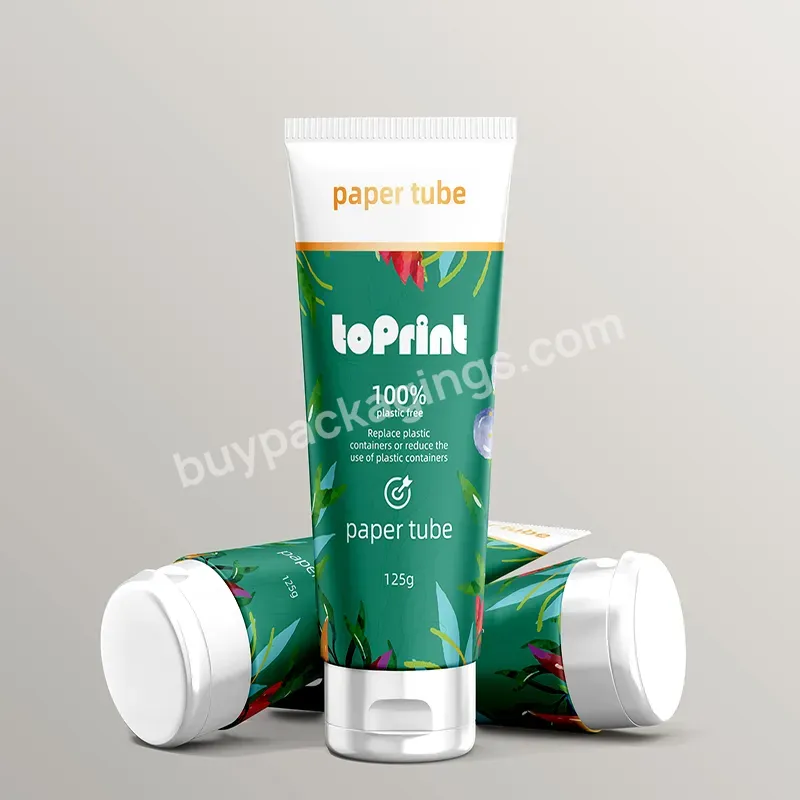 Custom Logo Facial Cleanser Gel Paper Packaging Empty Soft Tube Hair Cream Container With Lid Squeeze Cosmetic Tube - Buy Container With Lid,Empty Soft Tube,Hair Cream Packaging.