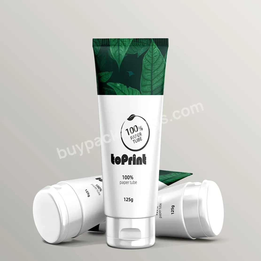 Custom Logo Facial Cleanser Gel Paper Packaging Empty Soft Tube Hair Cream Container With Lid Squeeze Cosmetic Tube - Buy Container With Lid,Empty Soft Tube,Hair Cream Packaging.
