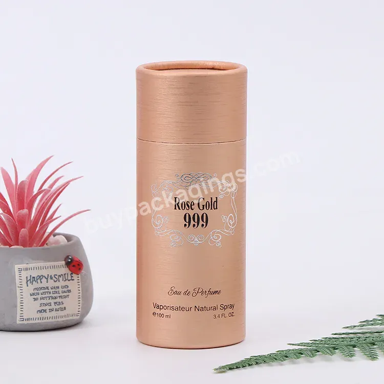 Custom Logo Free Mock Up Metallic Rose Gold Tube Paper Cardboard Packaging With Logo Slivery Foil Candle/perfume/skin Care - Buy Paper Tube,Metallic Rose Gold Tube,Slivery Foil Custom Packaging.
