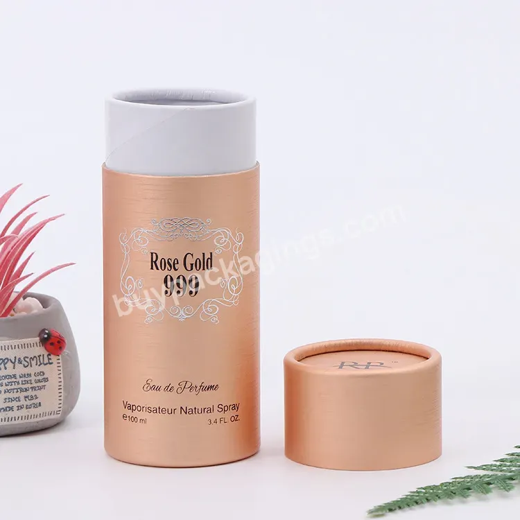 Custom Logo Free Mock Up Metallic Rose Gold Tube Paper Cardboard Packaging With Logo Slivery Foil Candle/perfume/skin Care - Buy Paper Tube,Metallic Rose Gold Tube,Slivery Foil Custom Packaging.