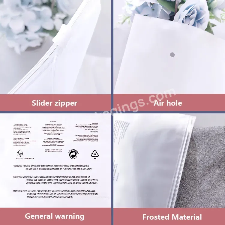 Custom Logo Garment Clothes Bag Frosted Clothes Bag With Warning - Buy Frosted Clothes Bag With Warning,Frosted Clothes Bag,Clothes Bag.