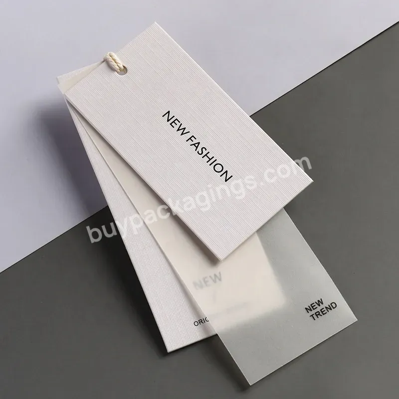 Custom Logo High Quality Clothing Hang Tags Garment Price Luggage Jewelry Wig Tags Packaging Labels Label Tag