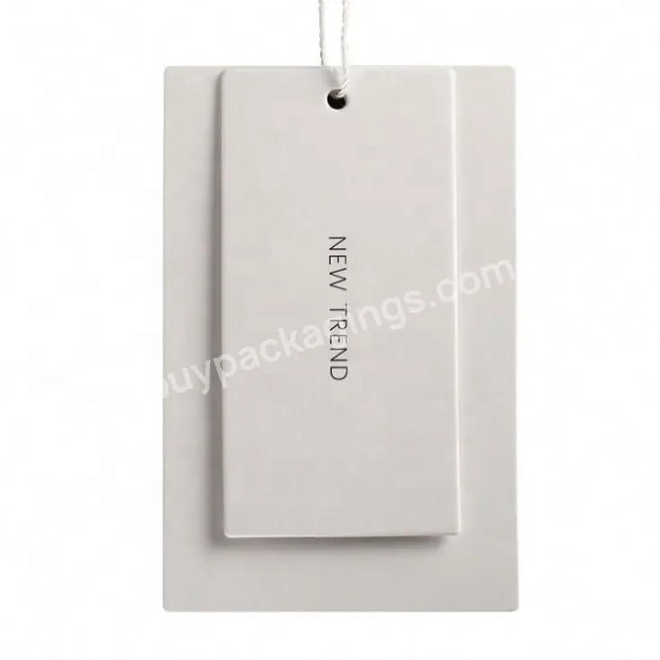 Custom Logo Hole Punched Garment Hang Tags With String