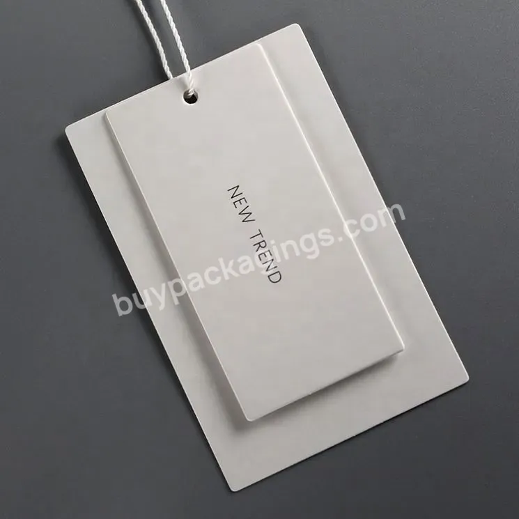 Custom Logo Hole Punched Garment Hang Tags With String