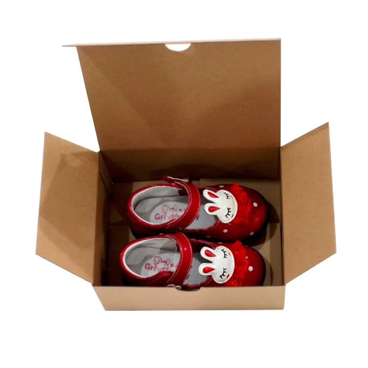 Custom Logo Kraft Paper Baby Shoe Box For Kid