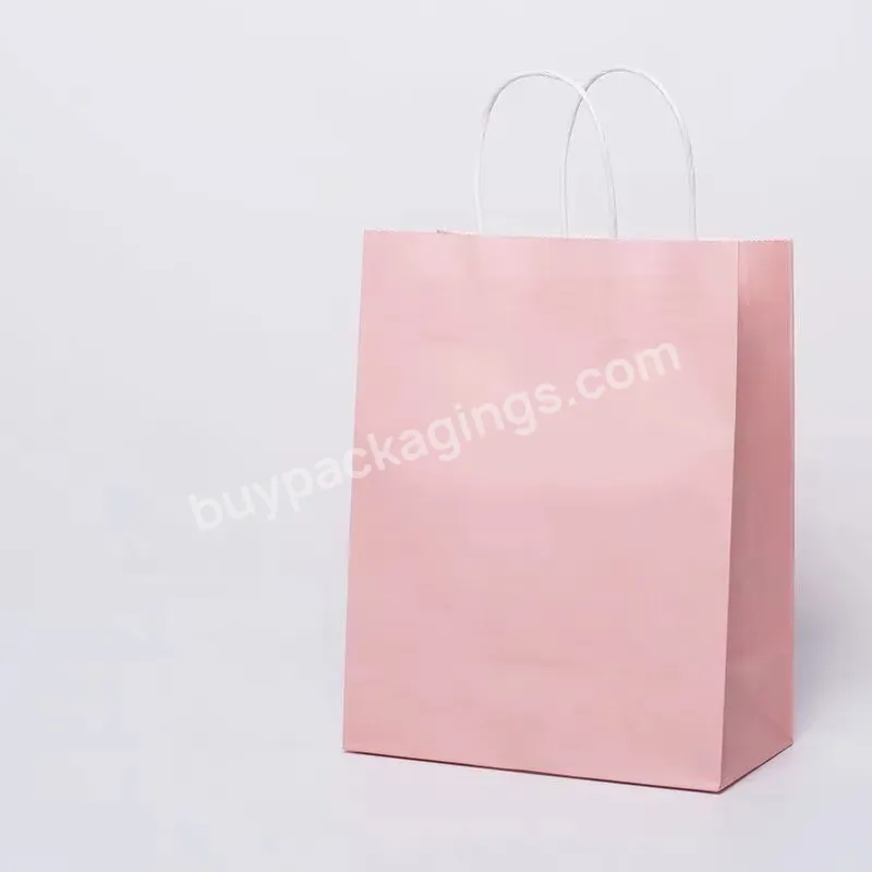 Custom Logo Kraft Paper Bags With Handle Personalized Gift Bags For Shopping Clothes Package Wholesale - Buy Custom Logo Kraft Paper Bags With Handle,Personalized Gift Bags For Shopping.