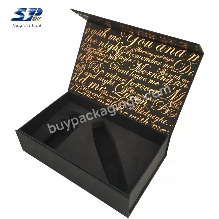 Custom Logo Luxury Gift Packing Paper Cardboard Folded Magnetic Suction Box With Foam - Buy Packaging Boxes With Foam,Magnetic Paper Box With Foam,Cardboard Packaging Paper Box.