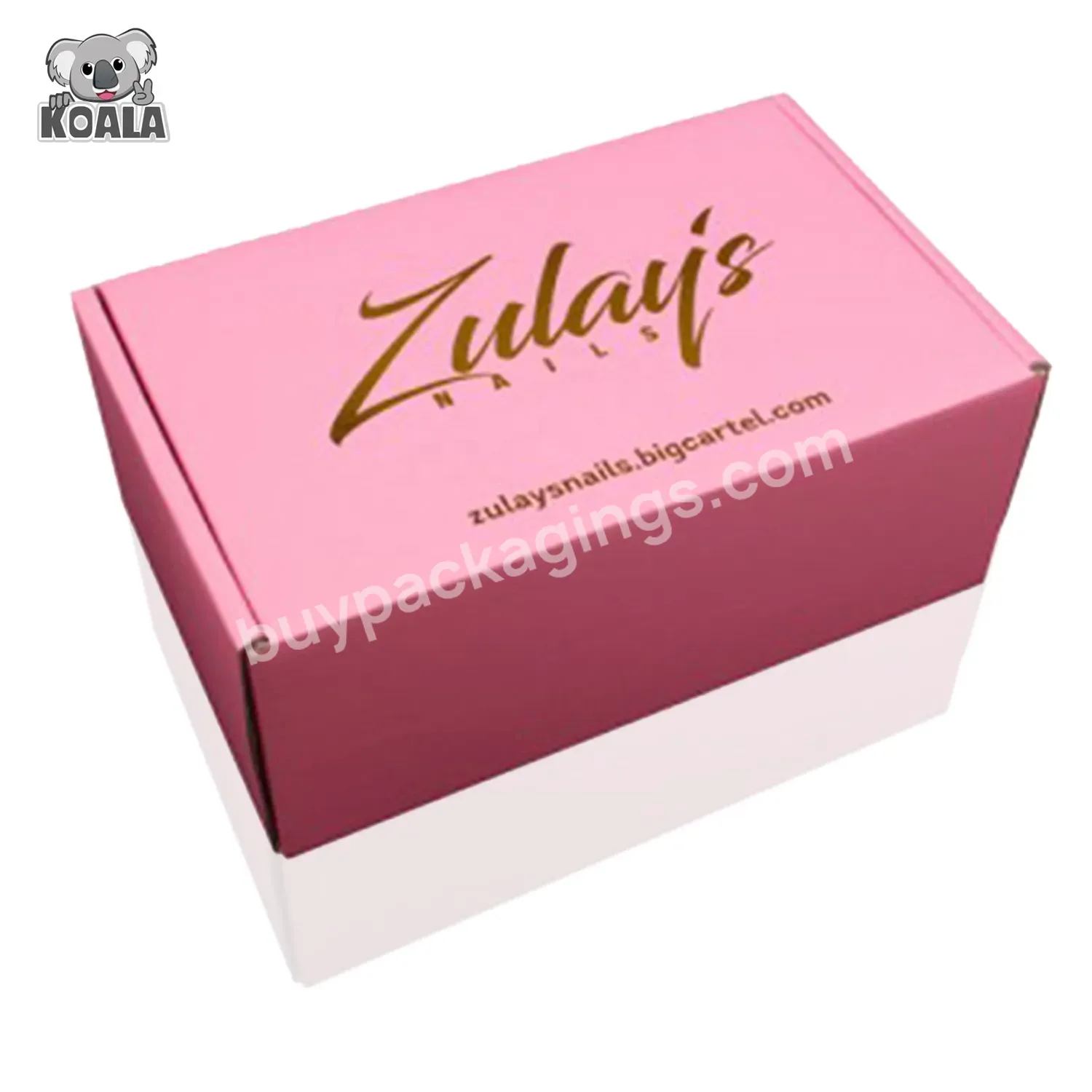 Custom Logo Makeup Cosmetic Brush Valentines Day Pink Holographic Wig Underwear Clothing Mailing Packaging Box