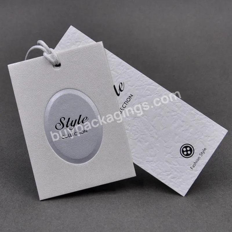 Custom Logo  paper Labels Recyclable name brand garment hang tags For Clothes