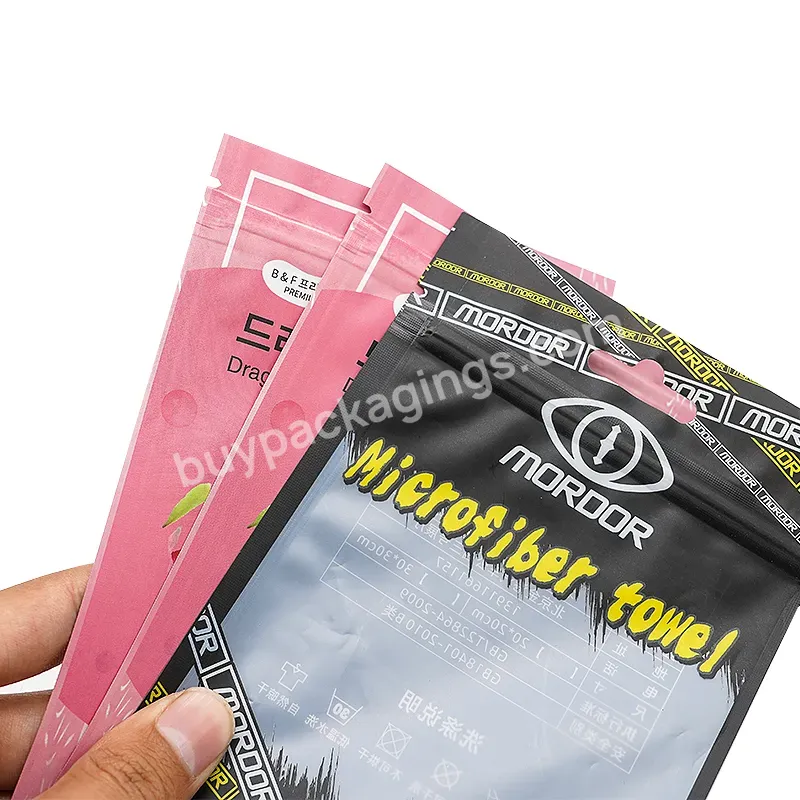 Custom Logo Print Matte Smell Proof Small Zip Lock 3 Side Seal Pouch Mylar Plastic Packaging Bags With Window - Buy 3 Side Seal Zip Bag,Package Bag,Plastic Bag.