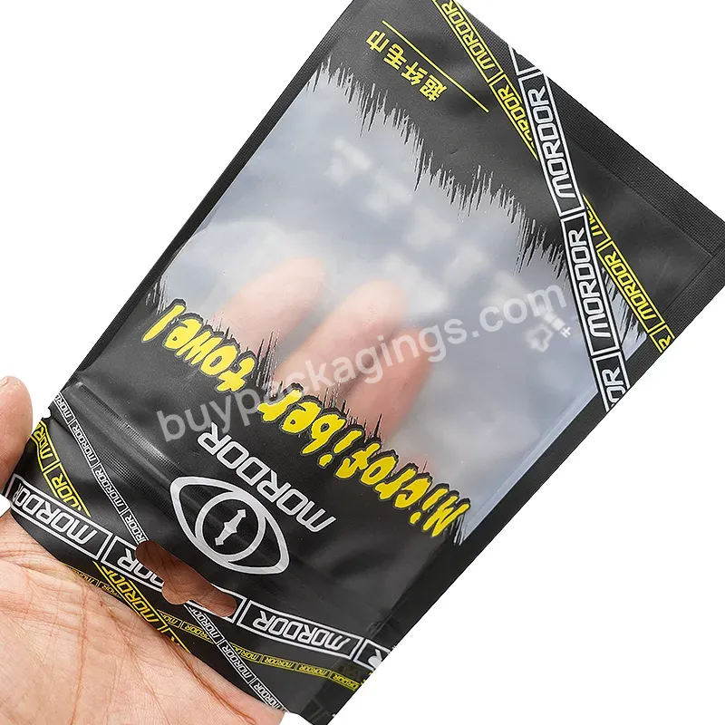Custom Logo Print Matte Smell Proof Small Zip Lock 3 Side Seal Pouch Mylar Plastic Packaging Bags With Window - Buy 3 Side Seal Zip Bag,Package Bag,Plastic Bag.