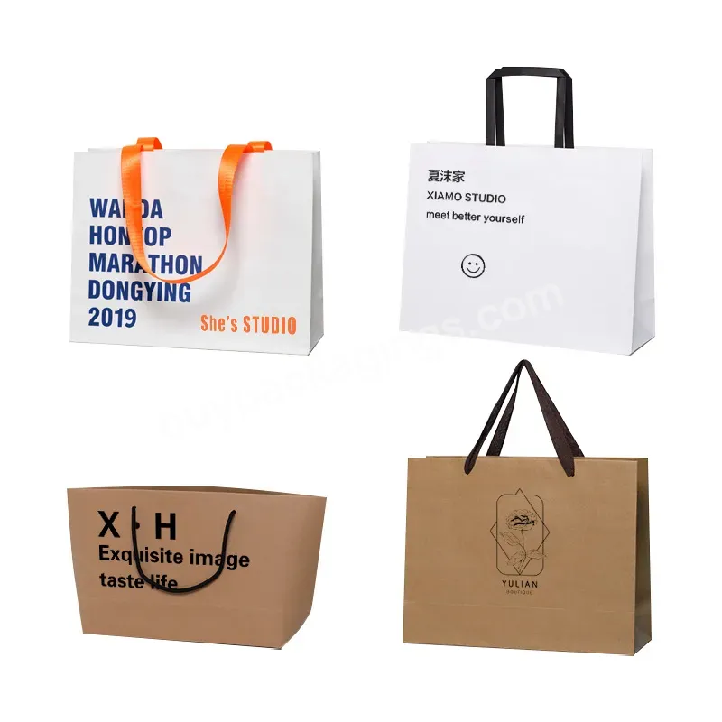 Custom Logo Printed Cardboard Bolsas Shopping Garment Black Retail Carry Luxury Packaging Gift Paper Bag With Ribbon Handle - Buy Custom Gift Bag,Gift Paper Bag,Carry Paper Bag.
