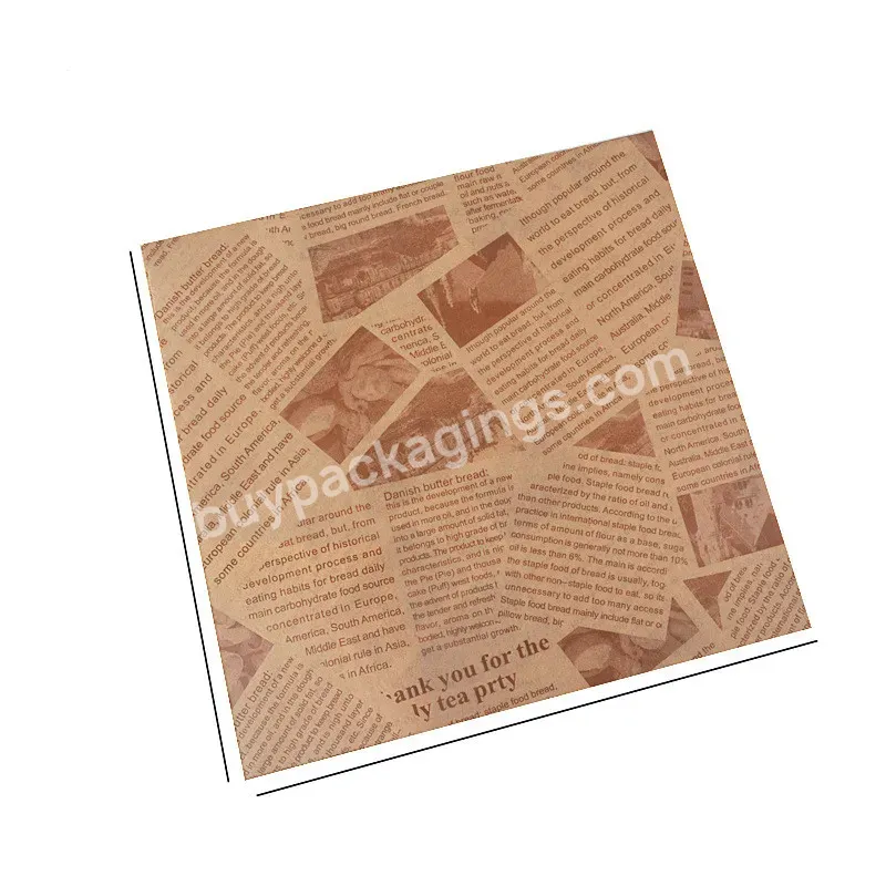 Custom Logo Printed Disposable Eco Friendly Fried Chicken Sandwich Wrapping Kraft Greaseproof Paper - Buy Custom Printed Logo Food Grade Fried Chicken Greaseproof Paper Fast Food Wax Pe Wrapping Paper,Customized Wholesale Disposable Hamburger Pizza F