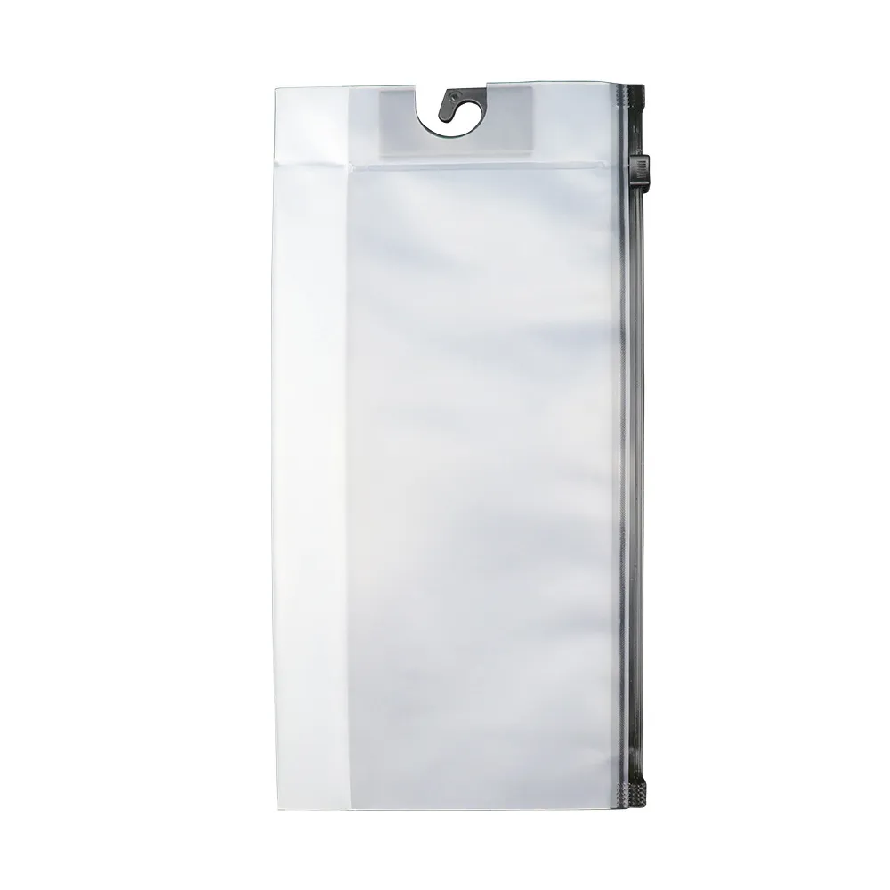 Custom Logo Printed Garment CPE Frosted Hook Plastic Garment Underwear Packaging Panty Ziplock Zipper Bag