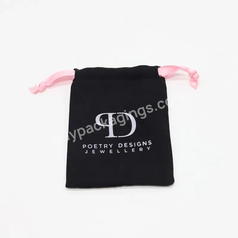 Custom Logo Printed Microfiber Drawstring Pouch Small Suede Fabric Bracelet Earring Jewelry Packaging Bag - Buy Suede Microfiber Jewelry Packaging Pouch Bag,Suede Fabric Bag,Small Suede Pouch.