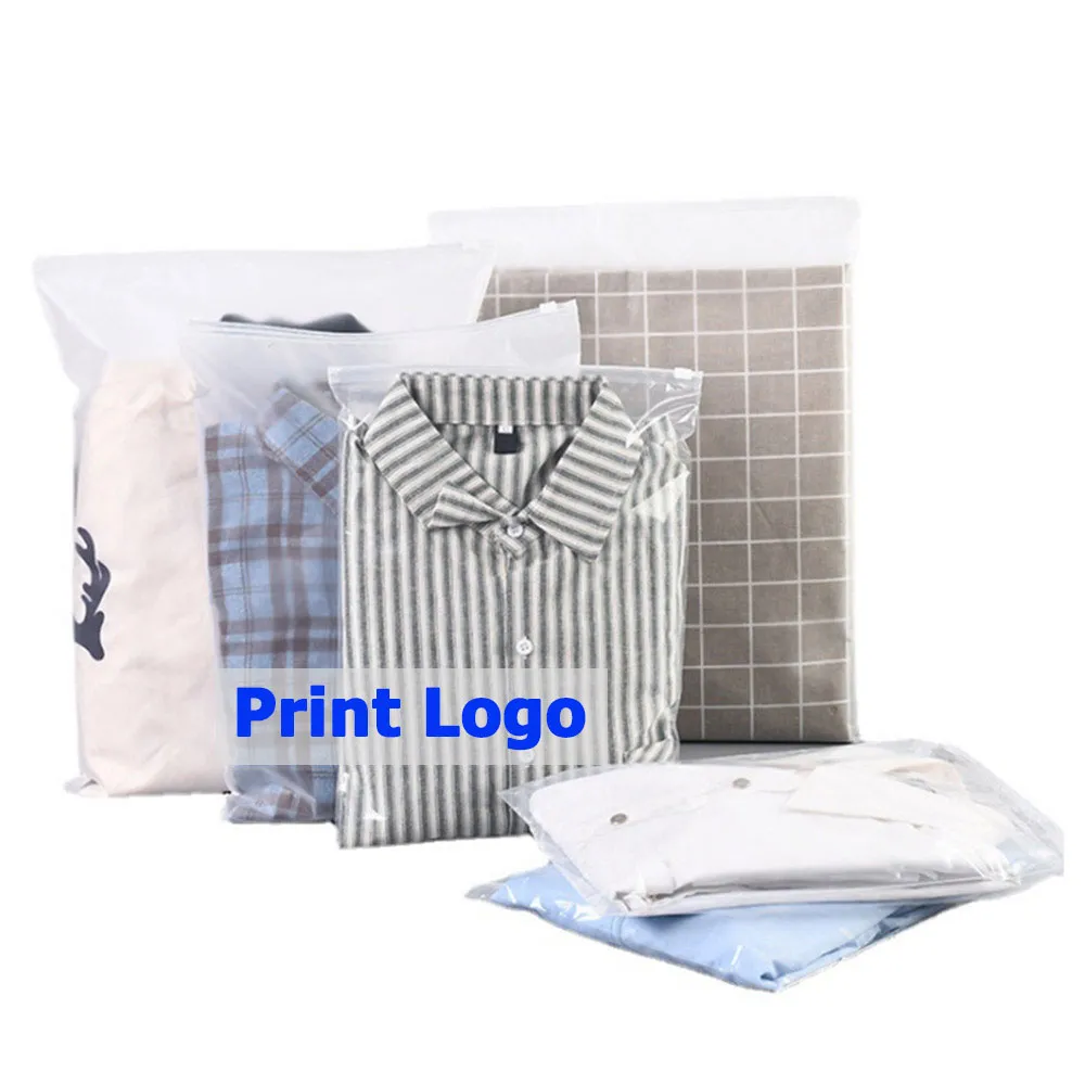 Custom Logo Printed Plastic Self-seal Zipper Top Underwear Packaging Bags Children's Clothing Packaging Bags