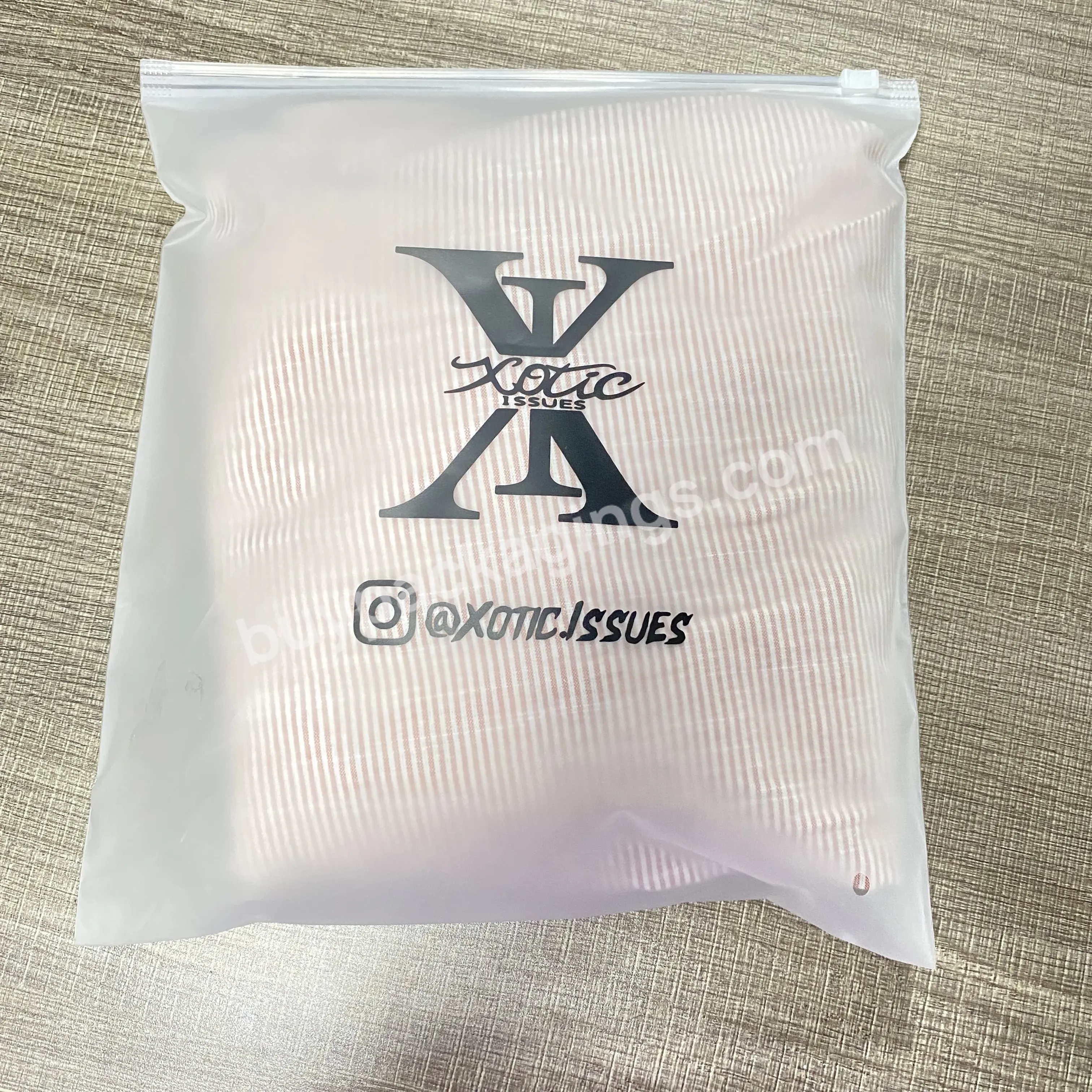 Custom Logo Printing Matte/frosted Zip Plastic Bags Garment T-shirt Zip Bags With Own Logo - Buy Printed Logo Packaging Bags,Custom Logo And Size,Zipper Bags.