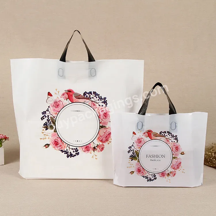 Custom Logo Printing Poly Garments Carry Out Bags Soft Loop Handle Shopping Gift Shoes Box Plastic Bags - Buy Poly Garments Carry Out Bags,Soft Loop Handle Shopping Bag,Soft Loop Handle Plastic Bag For Gift.