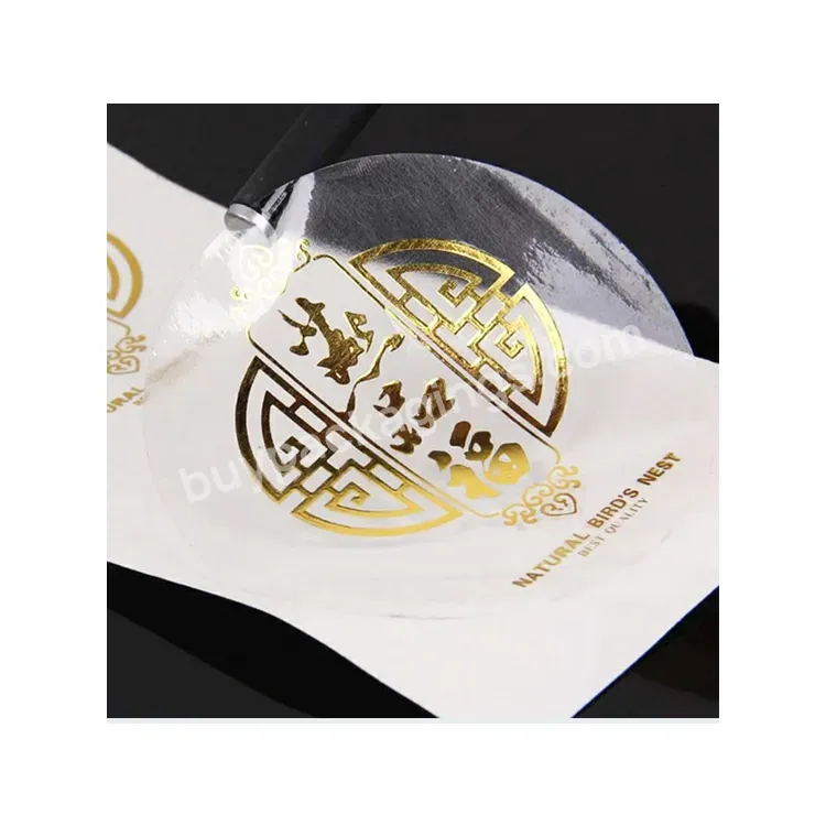 Custom Logo Printing Roll Transparent Labels Clear Gold Foil Self Adhesive Private Sticker - Buy Custom Logo,Printing Roll Transparent Labels,Clear Gold Foil Self Adhesive Private Sticker.