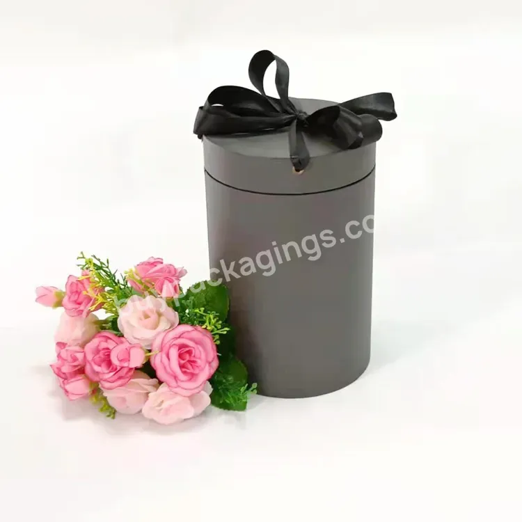 Custom Logo Round Flower Packaging Box Cylinder Round Hat Rose Flower Gift Package Boxes Floral Boxes - Buy Rose Flower Boxes,Flower Box,Flower Box With Drawer.