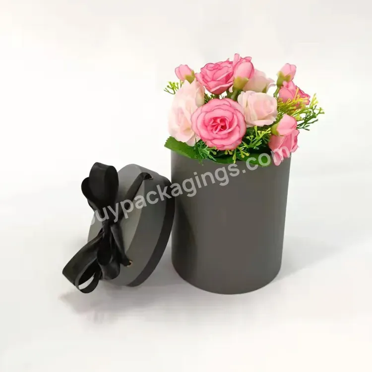 Custom Logo Round Flower Packaging Box Cylinder Round Hat Rose Flower Gift Package Boxes Floral Boxes - Buy Rose Flower Boxes,Flower Box,Flower Box With Drawer.